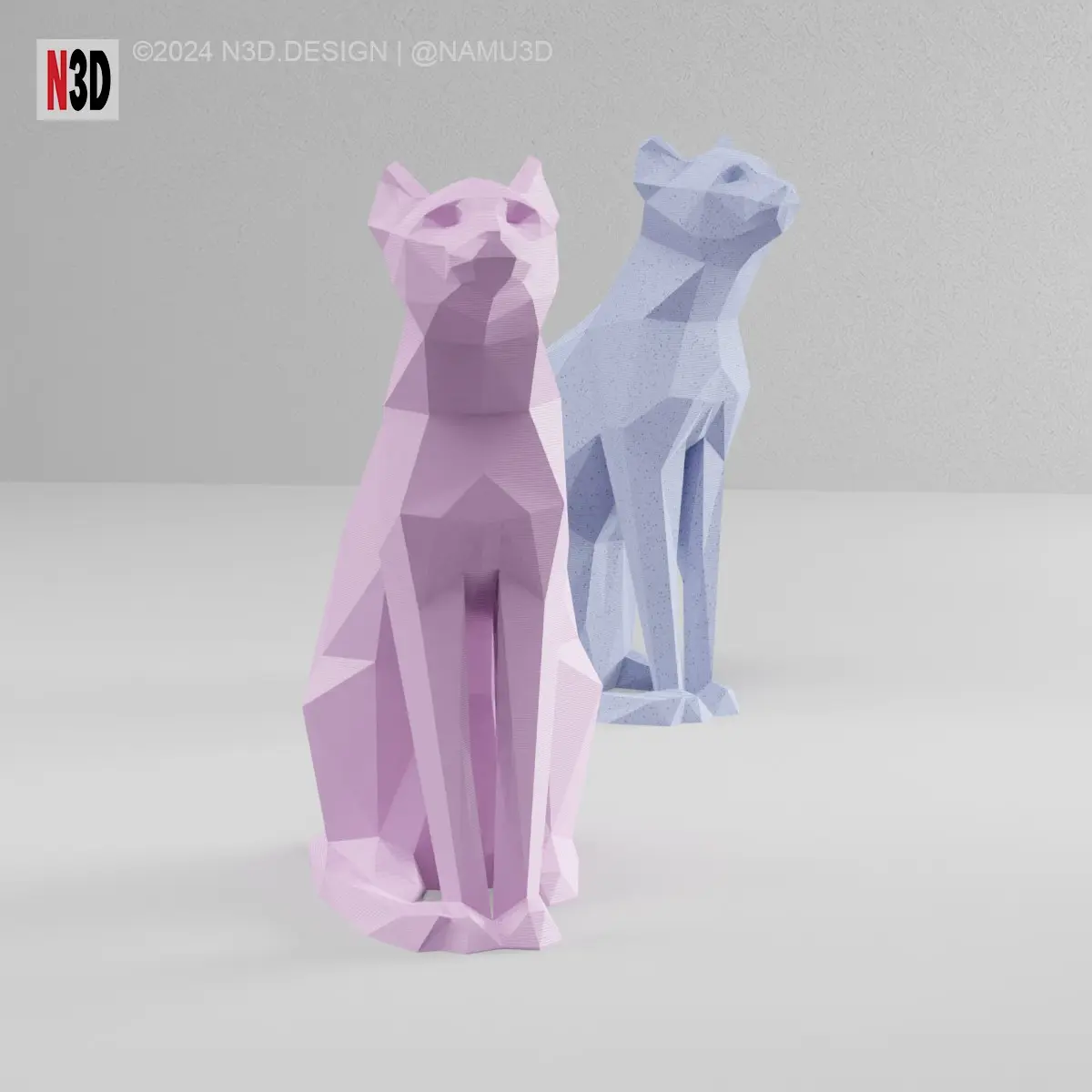 Cat - Egyptian cat low poly