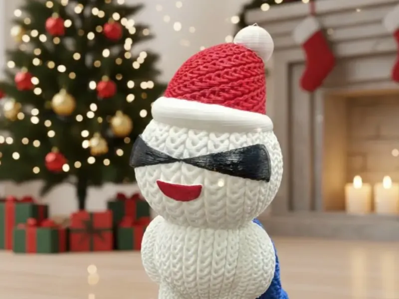 Cute Knitted Christmas Cuva Free 3D Printable Holiday Decor