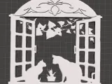 cats window decoration-0