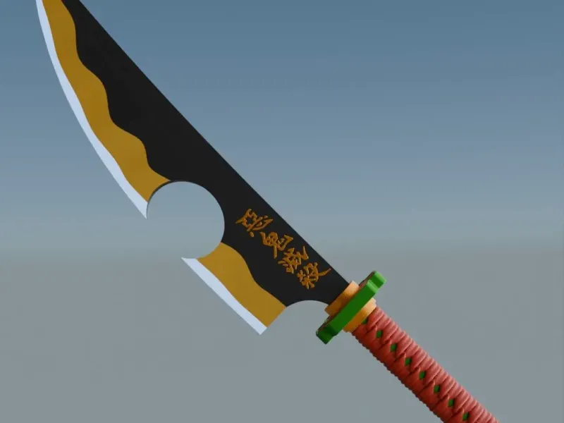 Nichirin Sword Uzui Tengen  Replica Demon Slayer Fan Art