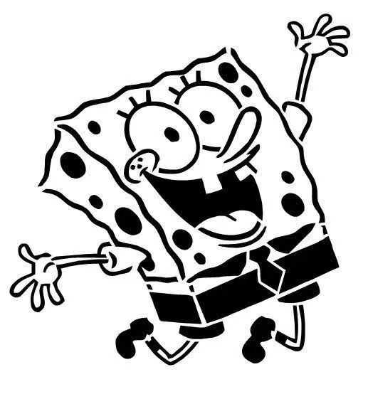Sünger Bob Kare pantolon şablonu