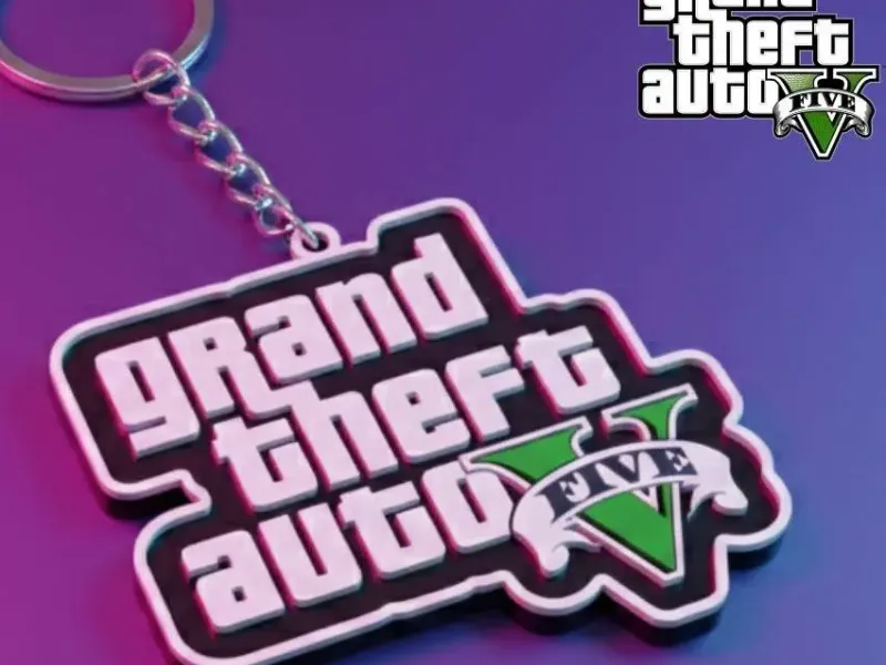 GTA V logo keychain