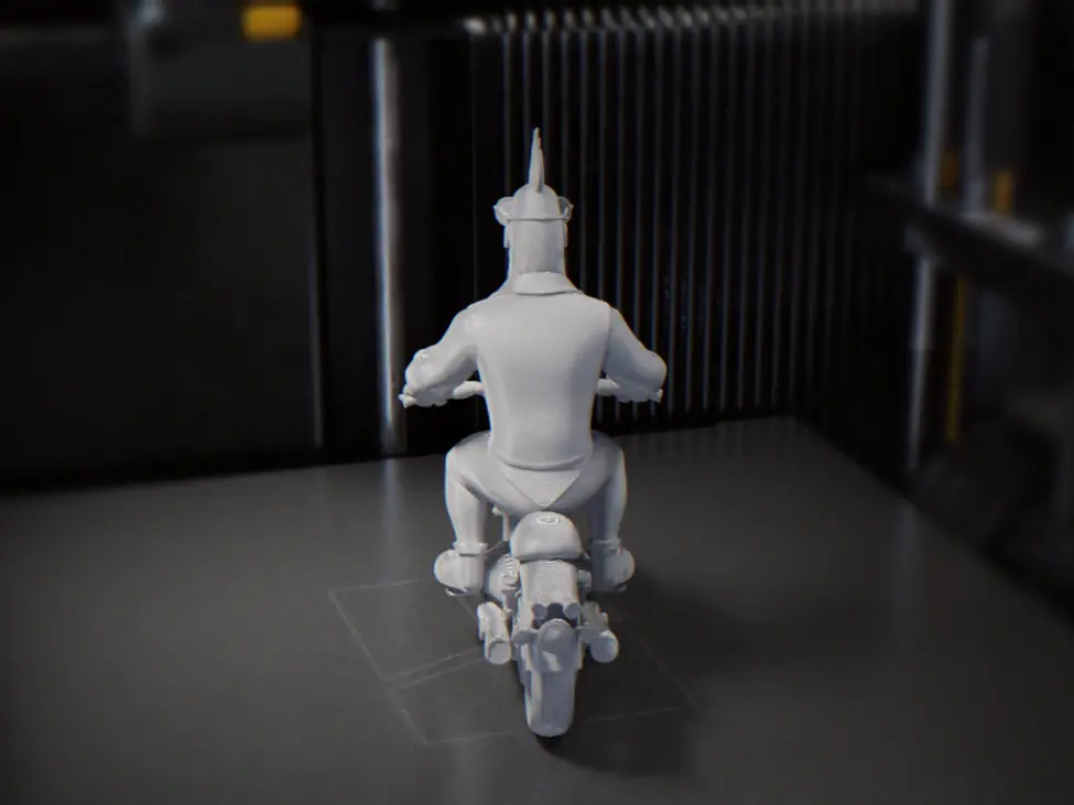 Biker Chicken Figurine Animal Collectible 3D Printable