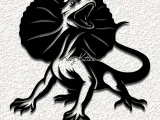 FRILLED LIZARD REPTILE WALL ART HOME DECOR-0