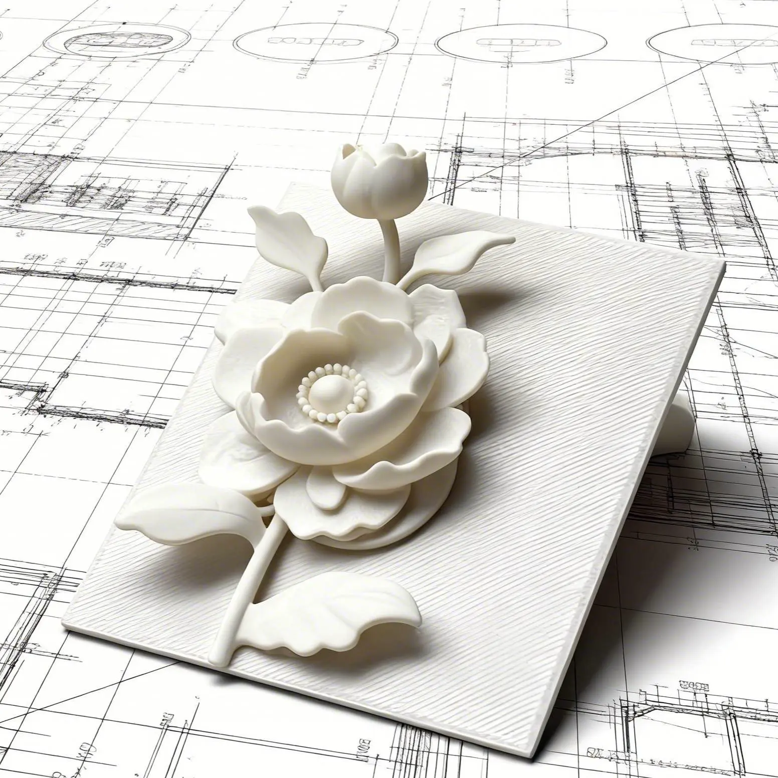Three-Dimensional Floral Decorative Art - Camellia