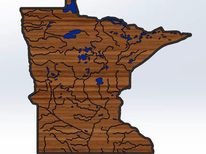 MN Lakes and Rivers Wall Mount