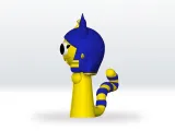 Sprunki OC Ankha STL file 3D Model Fanart-2