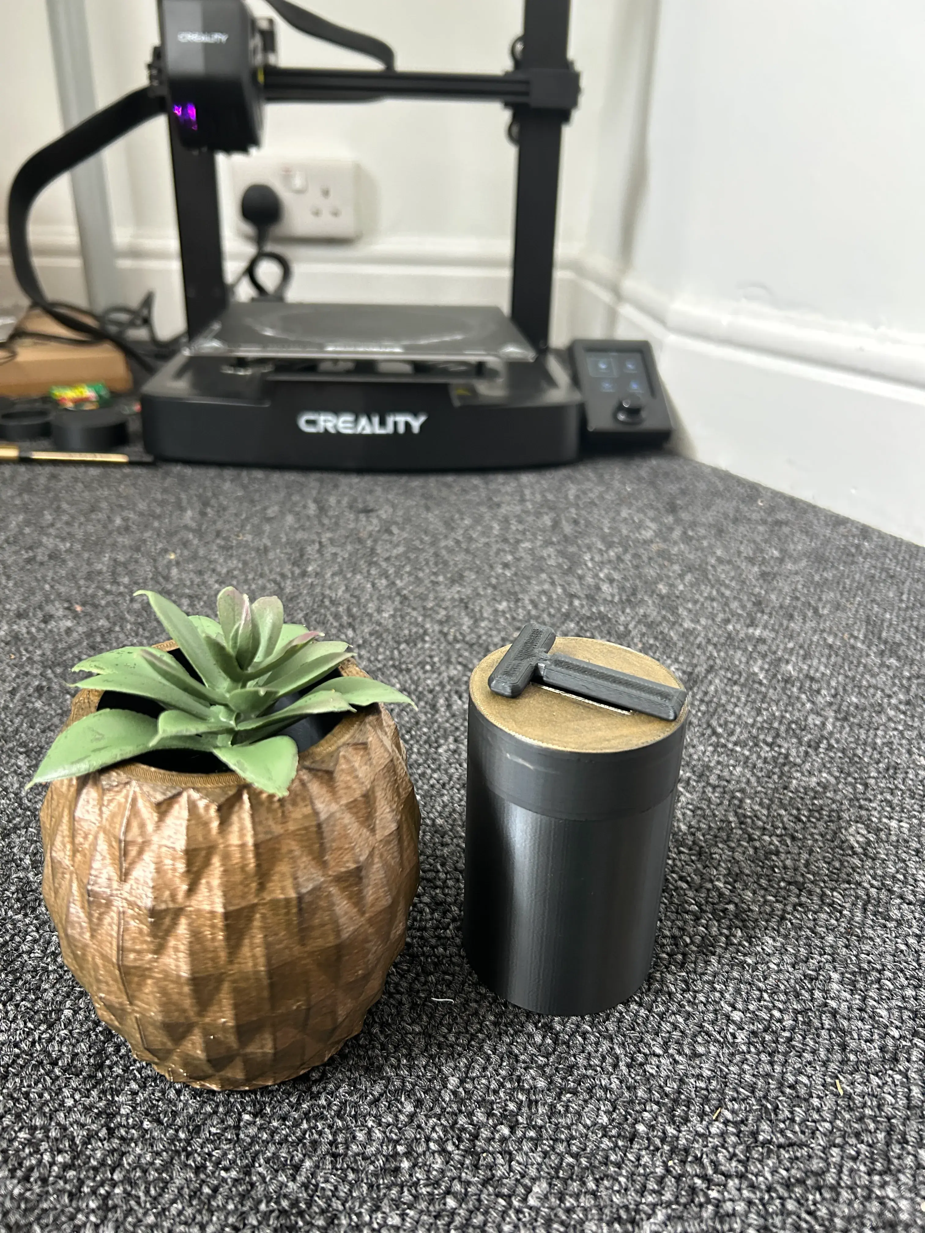3D Printable Pineapple Planter with Hidden Compartment