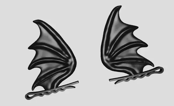 Little Demon Wing Hair Clips Halloween