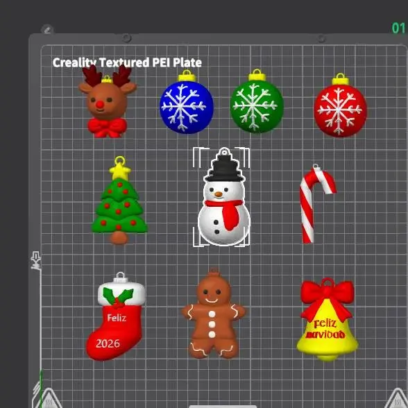 🎄✨ **PACK NAVIDEÑO ADORNOS ARBOL – 11 ADORNOS 3D EXCLUSIVO