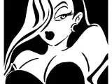 Jessica Rabbit stencil 4-0