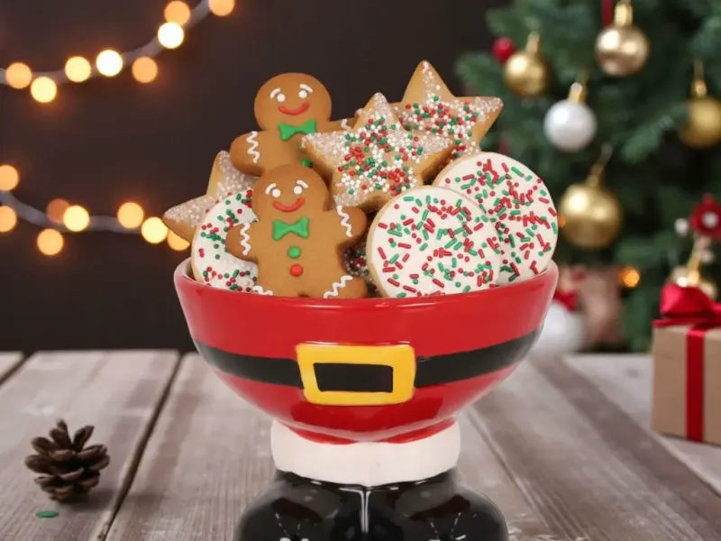 Santa's Bowl - Candy and Cookie Holder
