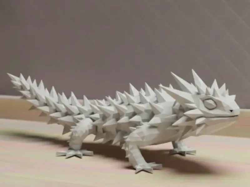 Lagarto de espinhos - low poly