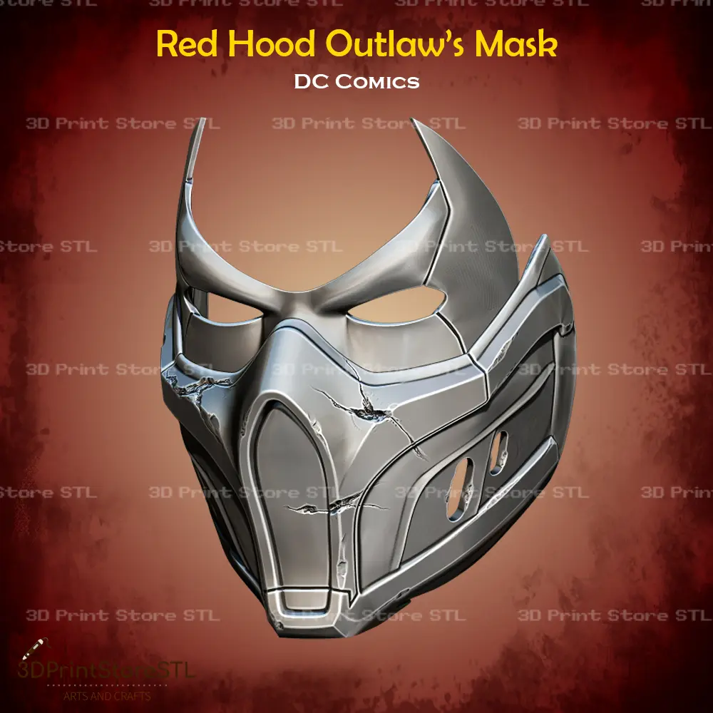Capuz Vermelho Máscara Fora da Lei Cosplay DC Comics - Ficheiro STL