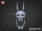 Neon White Game Mask - Japanese Kitsune Cosplay Halloween-6