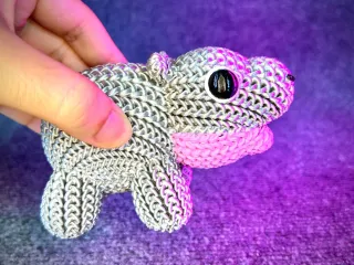 Cute Moo Deng Hippo Knitted - Crochet - STL & 3mf Multicolor
