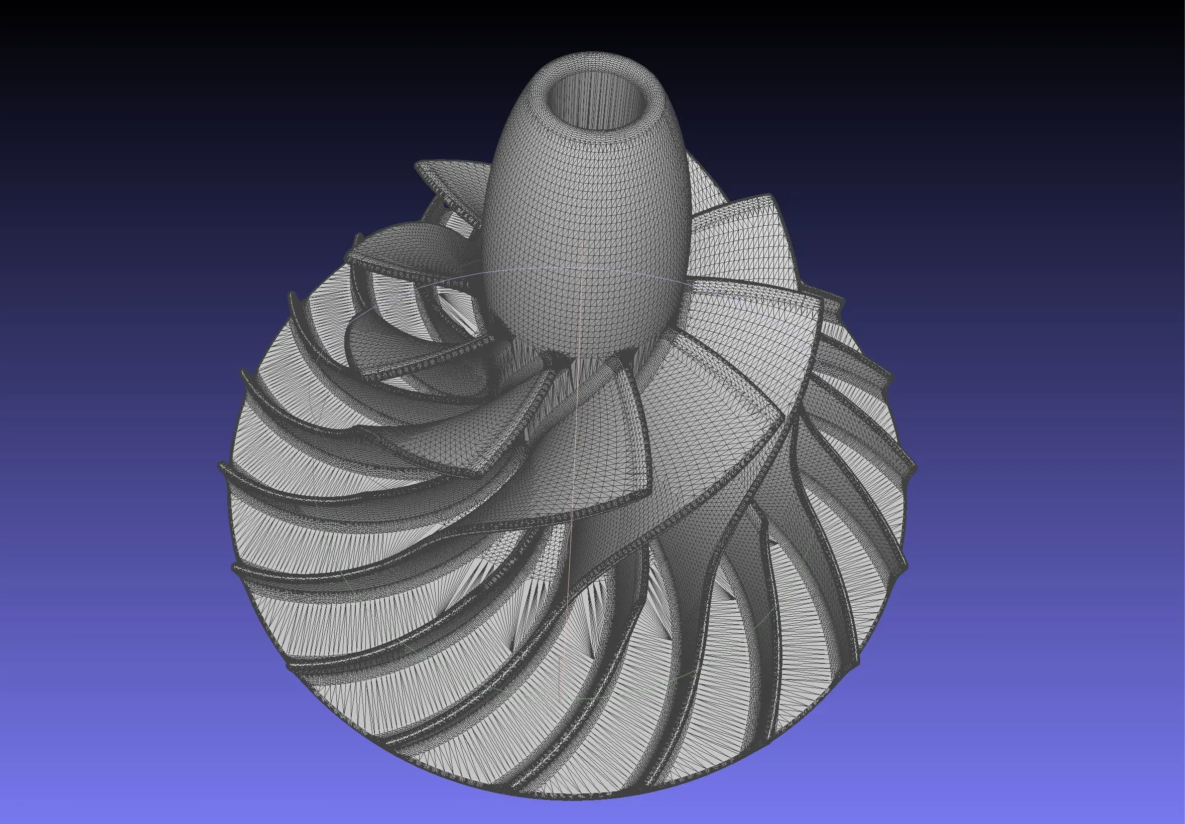 Bomba radial imprimible Modelo de impulsor de turbobomba
