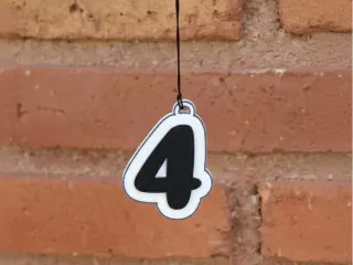 Number 4 Keychain