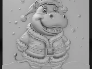 Santa Claus hippopotamus 2