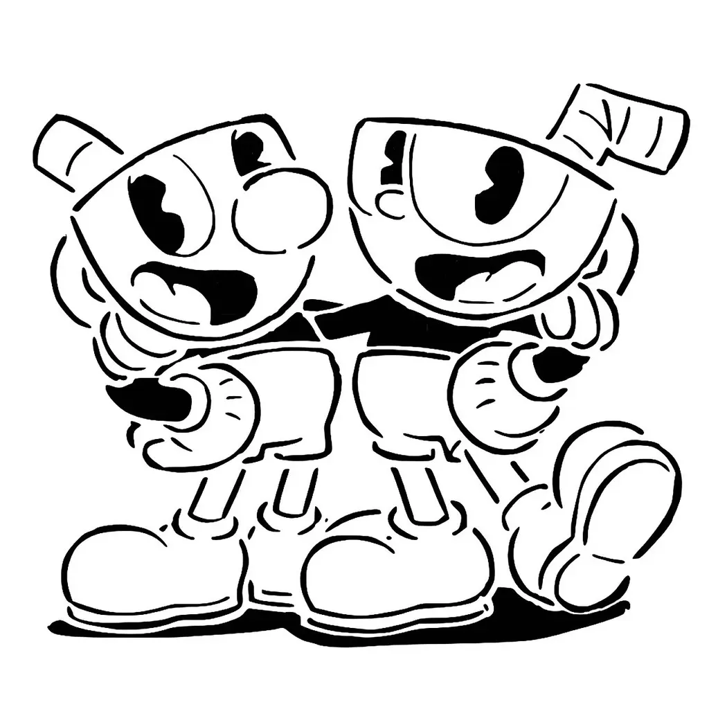 Cuphead ve Mugman şablon 1