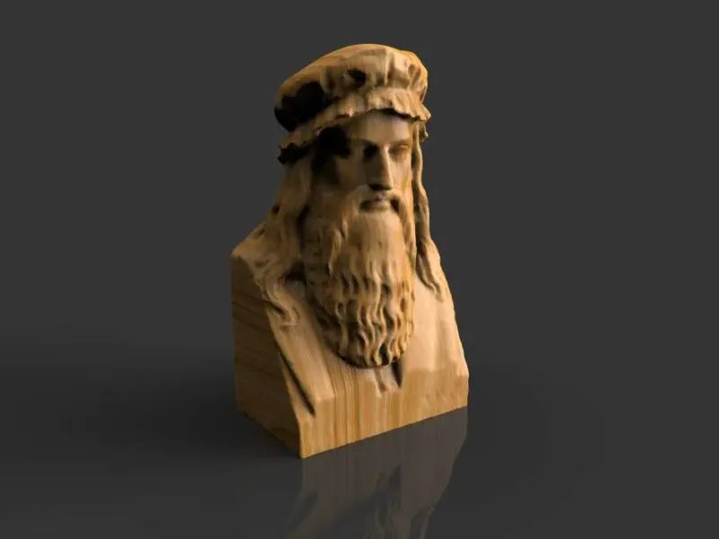Leonardo di ser Piero da Vinci bust