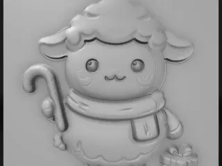sheep with Christmas candy