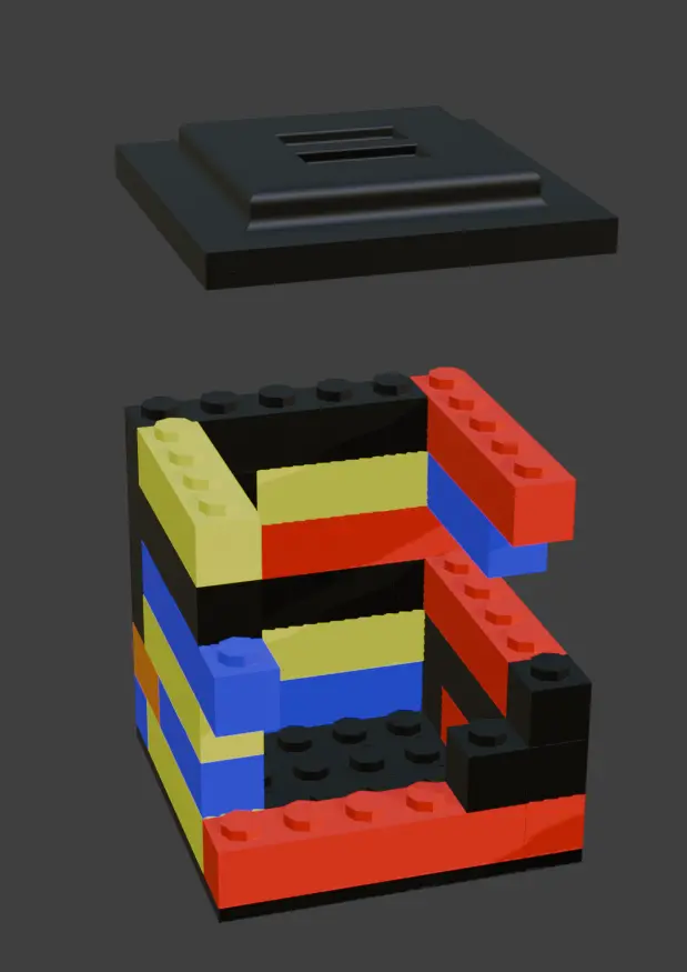 BrickBuild Trash Bin