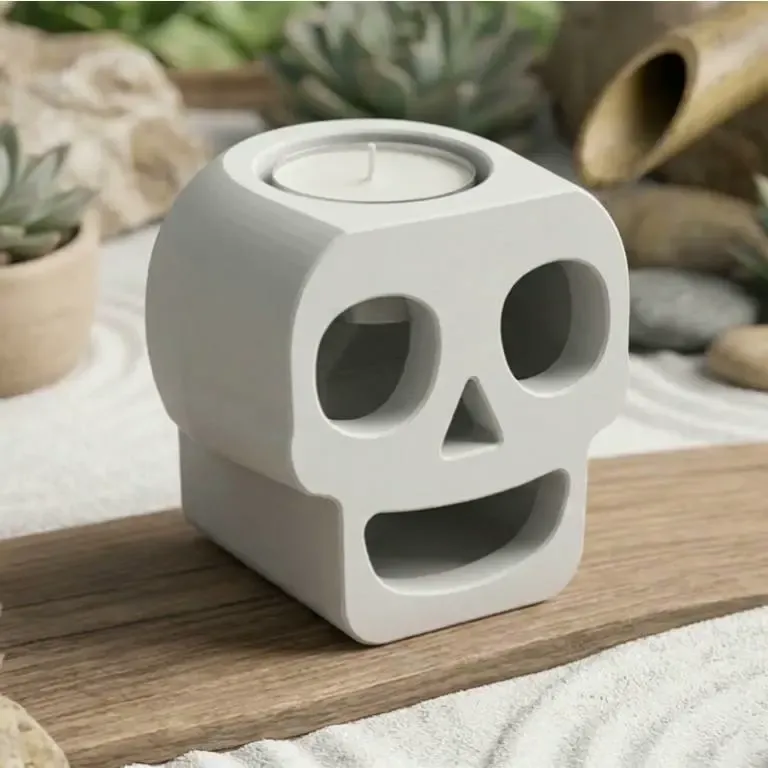 Zen Skull - Geometric Votive Tealight Holder