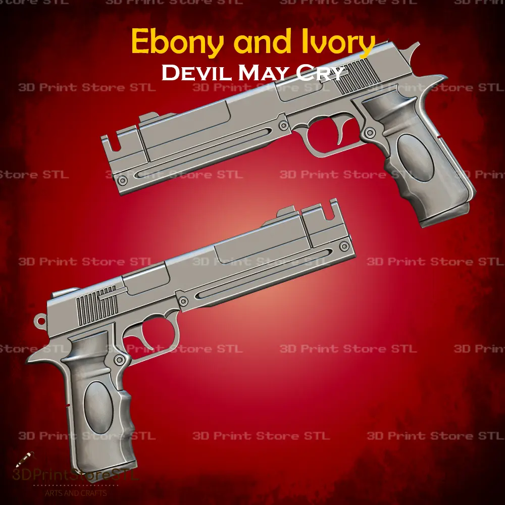 Ebony și Ivory Cosplay Devil May Cry - Fișier STL