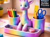 Giraffe Organizer STL – Pencil Holder-0