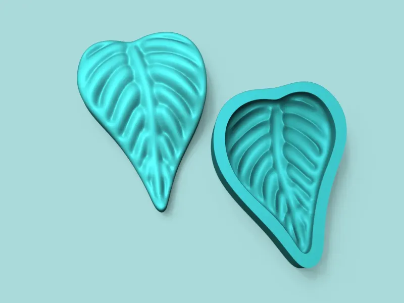 Heart Philodendron Leaf - Silicone Mold Maker - Template