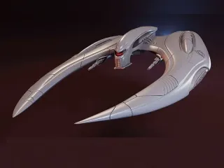 cylon raider de la serie galáctica del 2003