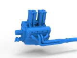 Engine V8 for Supermodified race car Version 5 Scale 1:25-1
