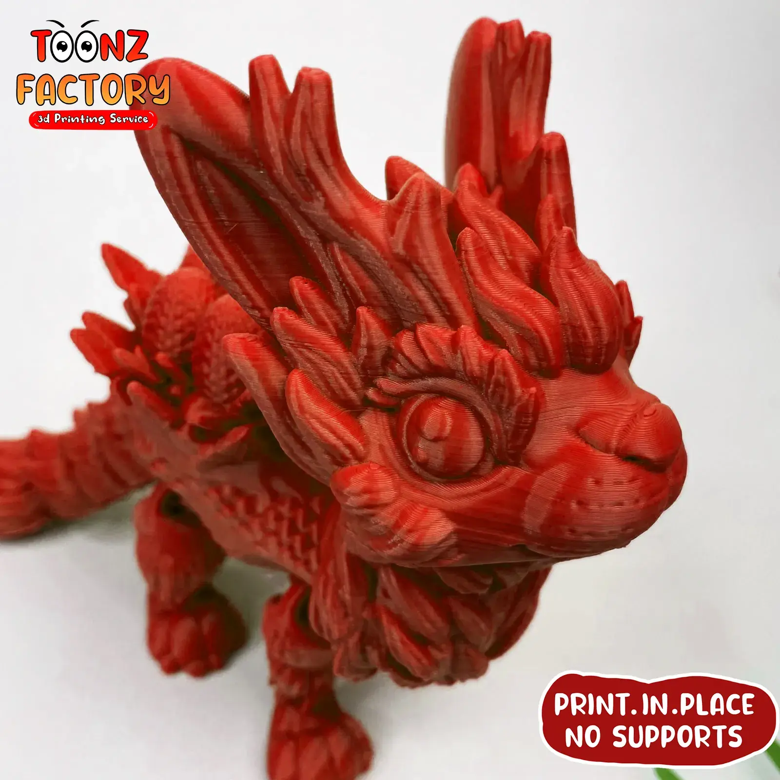 PRINT-IN-PLACE FLEXI EASTER DRAGON ARTICULATED
