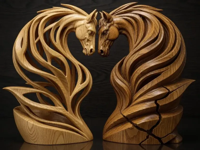 White and Black Horses figures