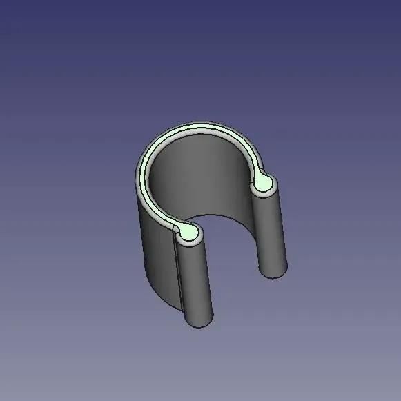 Clip to attach a sheet of plastic to a half-inch PVC pipe