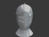 Medieval Knight Helmet – Classic Armor 3D Print Model-1