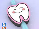 Straw Topper Happy tooth-1