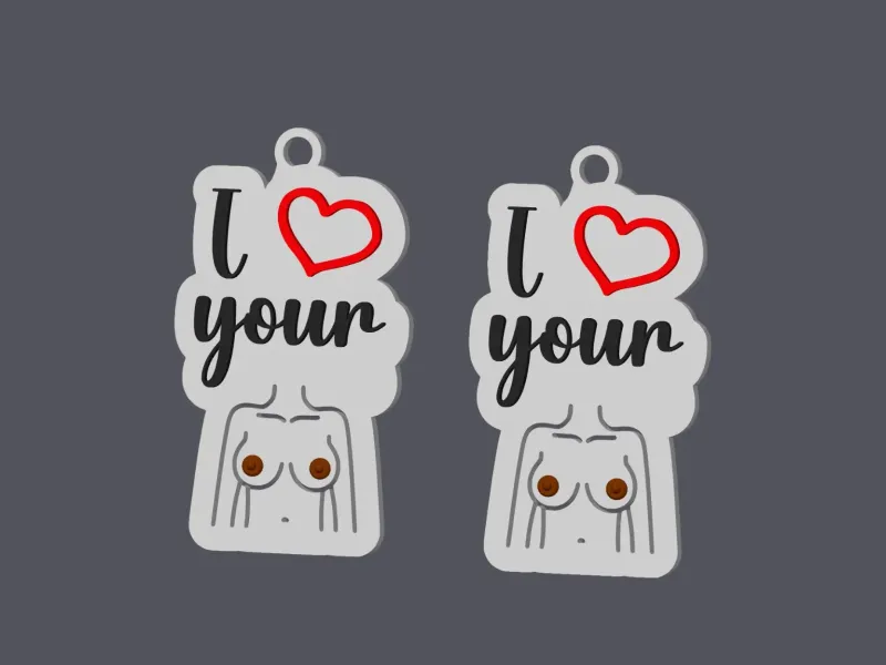 I Love Your Boobs - Earring & Pendant v2