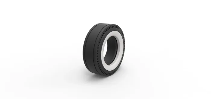 Props & Terrain STL Download - Whitewall rear tire of vintage dragster ...