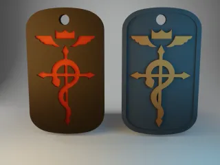 Flamel Dogtag Fullmetal Alchemist 