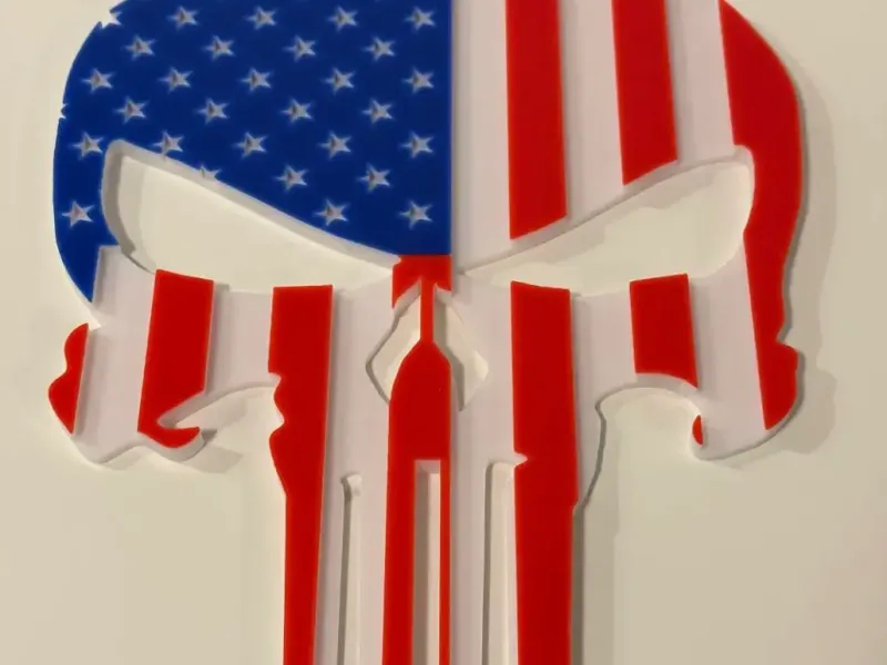 Punisher Schedel 2D Kunst