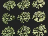 Floral Sloth Bundle | Cute Animal STL + SVG Design-6