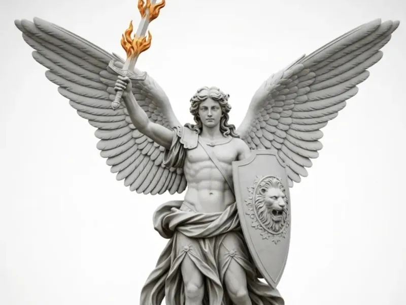 Arcanjo espada de chamas