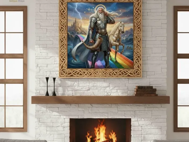 The Æsir God Heimdall at Bifrost