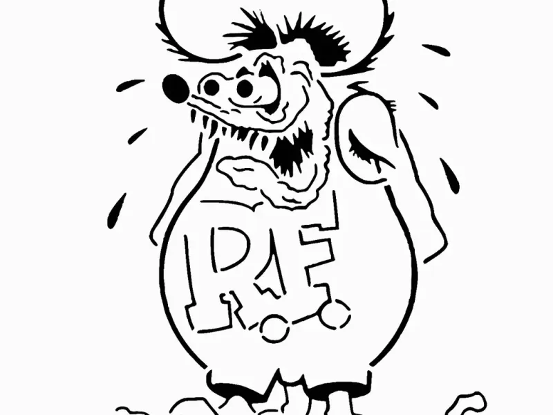 Rat Fink stencil