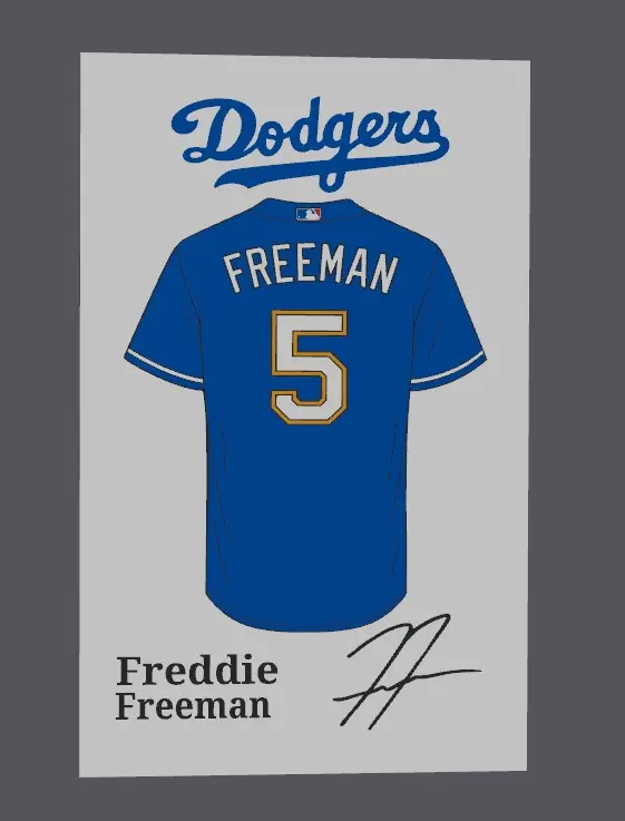 MLB - LA Dodgers Freddie Freeman jersey display