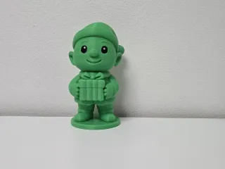 Smiling Elf Delivering Gift Christmas Figure