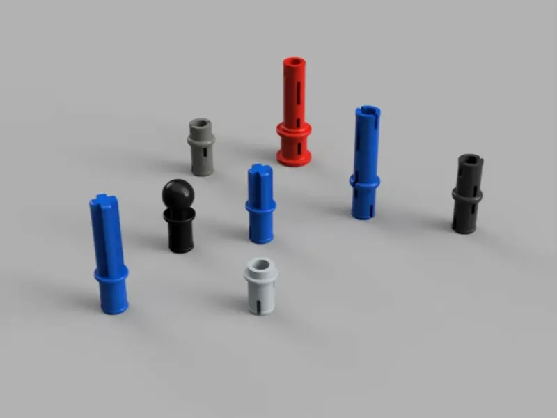 Legotechnic compatible pins set