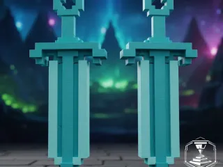 gamer swords keychain